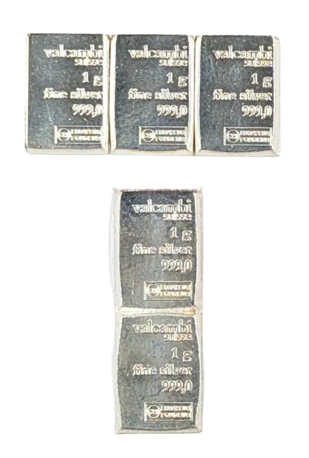 5 Grams .999 Silver Valcambi: _