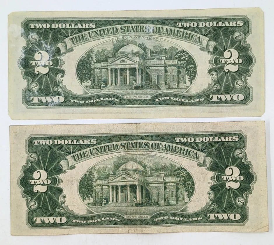 Lot of 2, 1963 $2 Red Seal Notes - 2