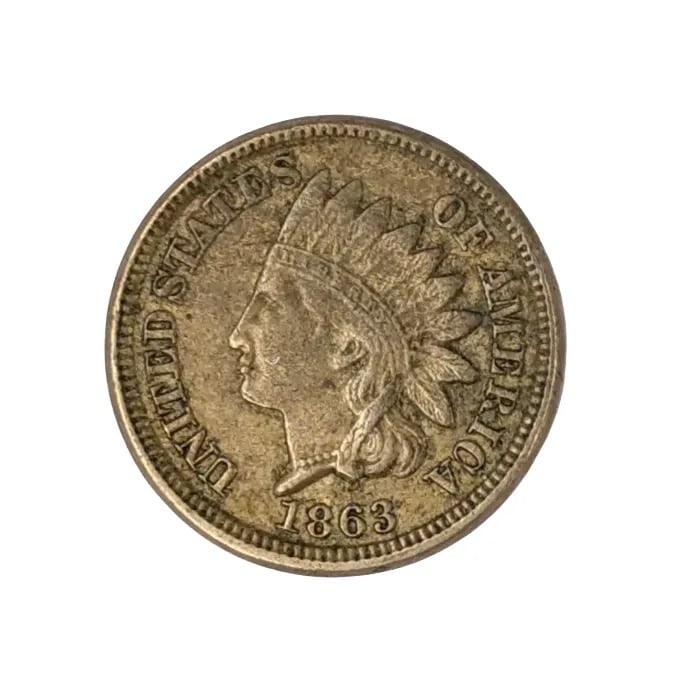 1863 Indian Cent - Excellent Condition with Full Liberty!: Rare Coin here in excellent condition