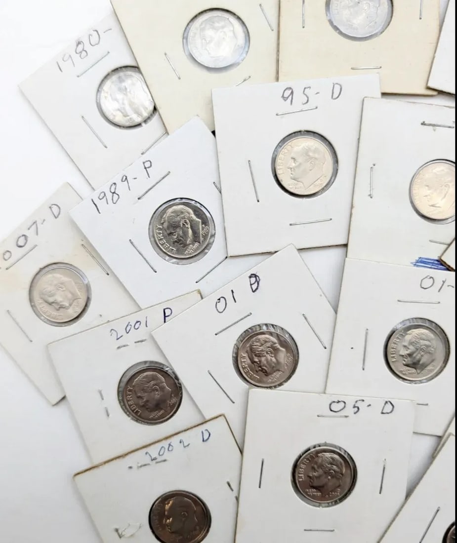 Large Lot of early 2000's and Late 90's Uncirculated & Proof Dimes - 2