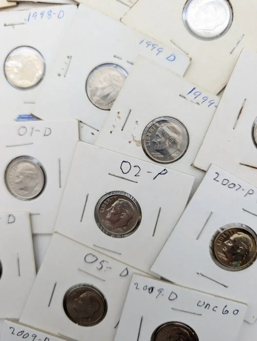 Large Lot of early 2000's and Late 90's Uncirculated & Proof Dimes - 3