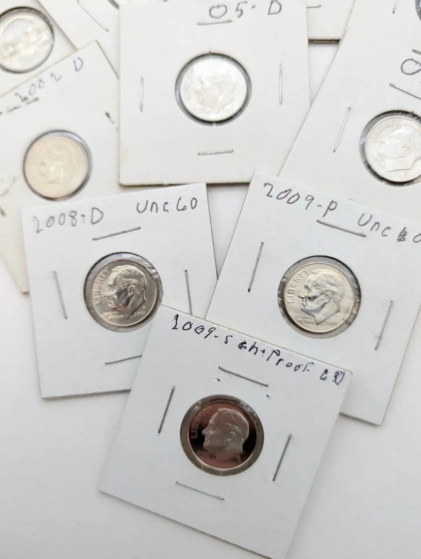 Large Lot of early 2000's and Late 90's Uncirculated & Proof Dimes - 4
