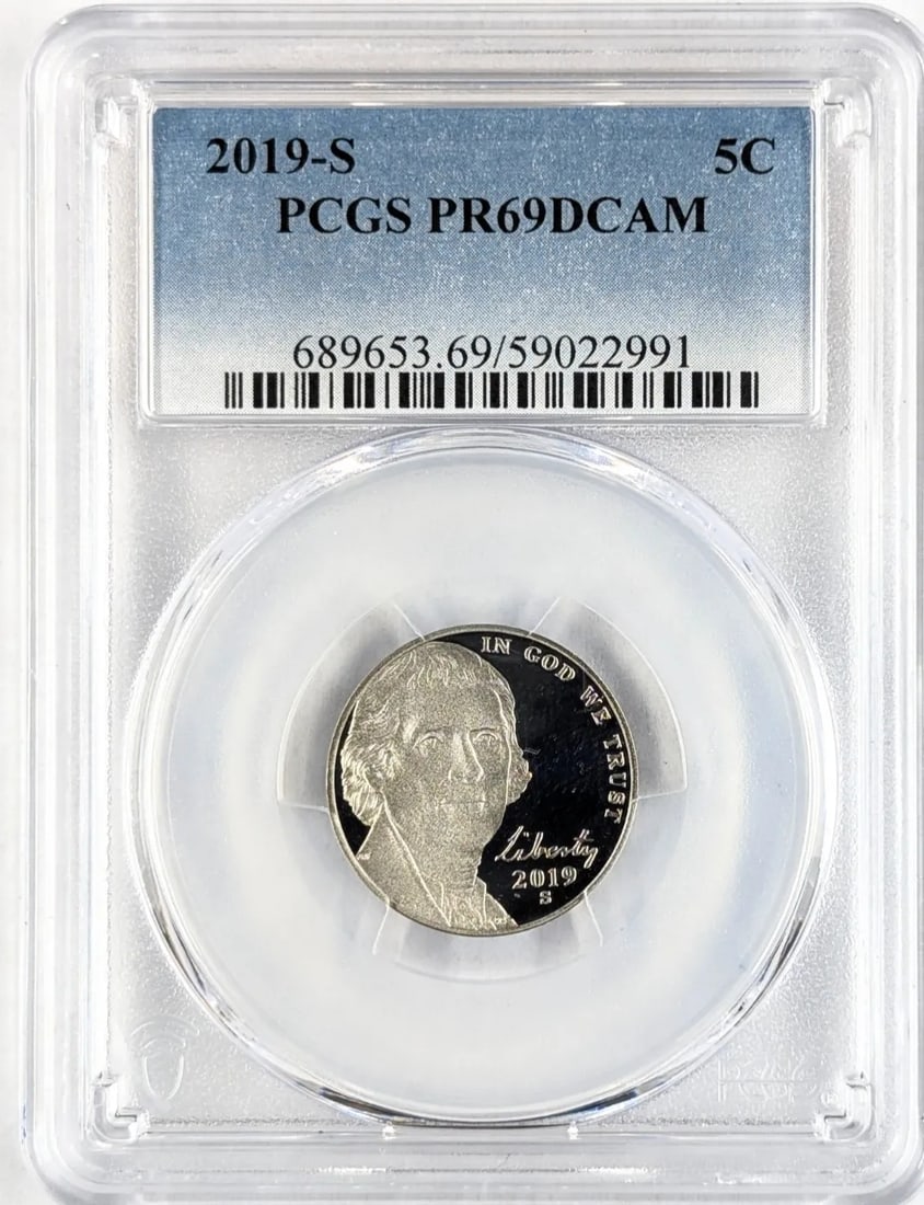 PCGS 2019-S PR 69DCAM Jefferson Nickel: _