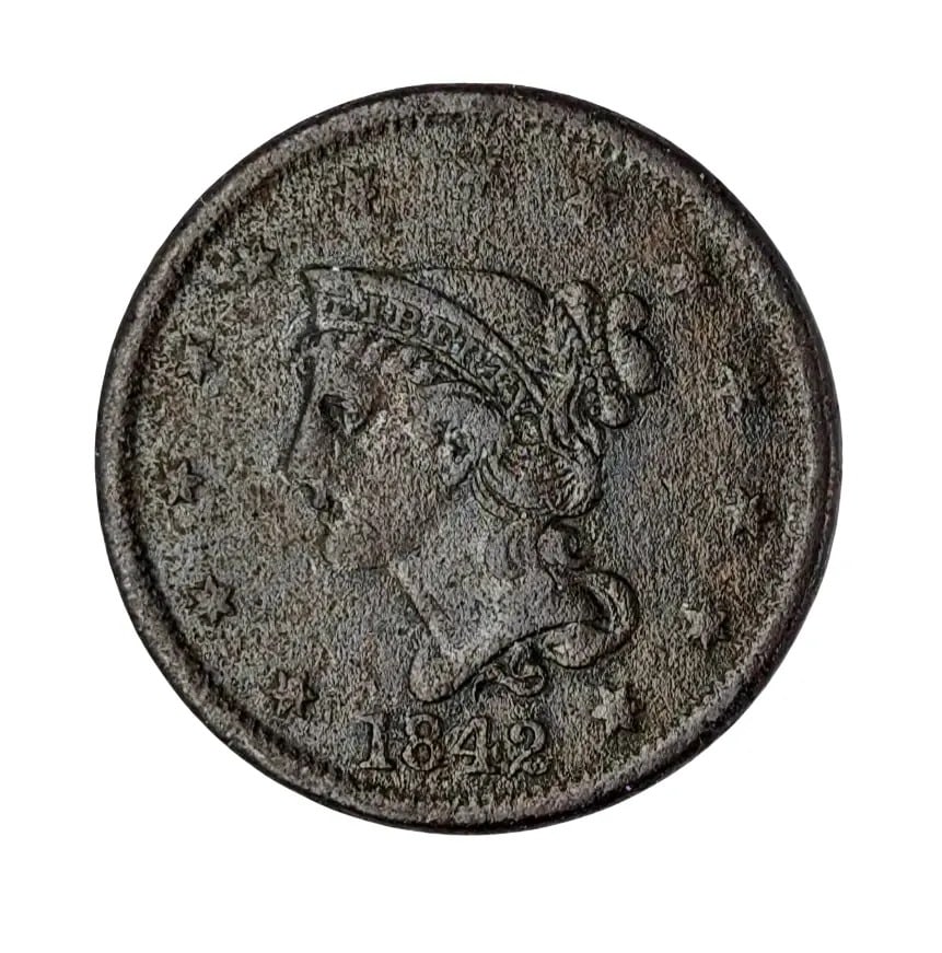 FEATURE- 1842 Large Cent-: Excellent Condition & Clear Definition!