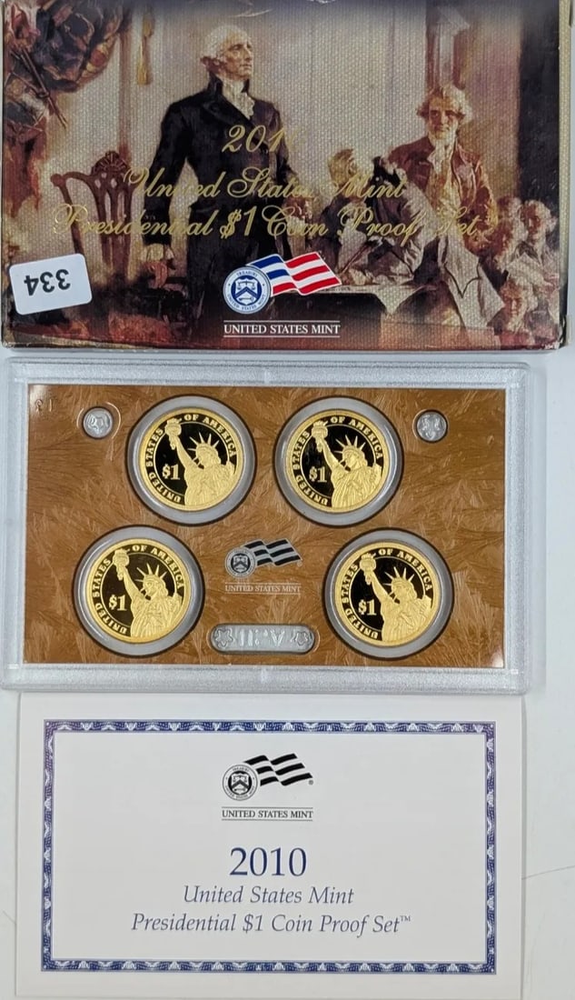 2010 US Mint Presidential Dollar Coin Proof Set - 2