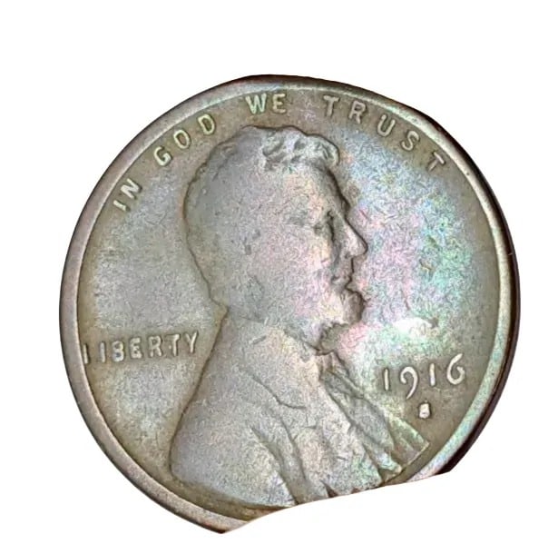 1916-S Wheat Cent- Toned - 3