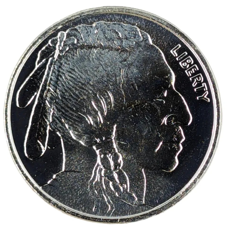 1 Ounce Fine .999 Silver Round- Buffalo: _