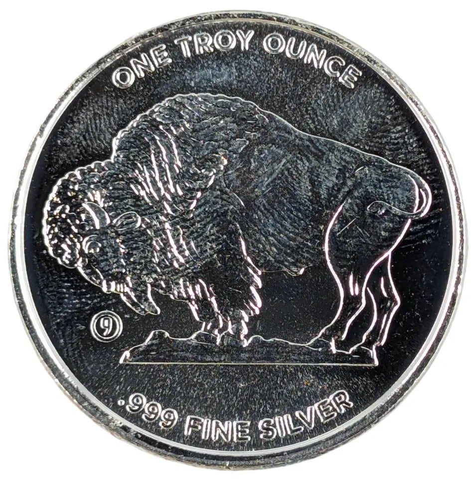 1 Ounce Fine .999 Silver Round- Buffalo - 2