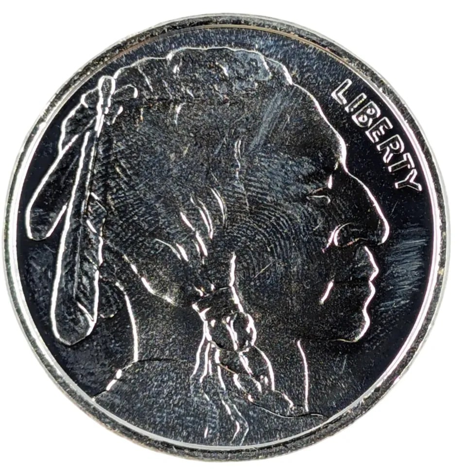 1 Ounce Fine .999 Silver Round- Buffalo: _