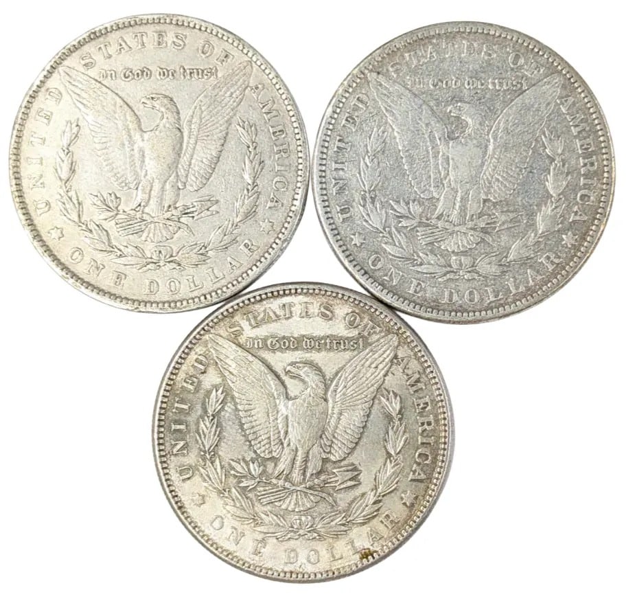 Lot of 2 Morgan Silver Dollars -1881, 1882, 1886 - 2