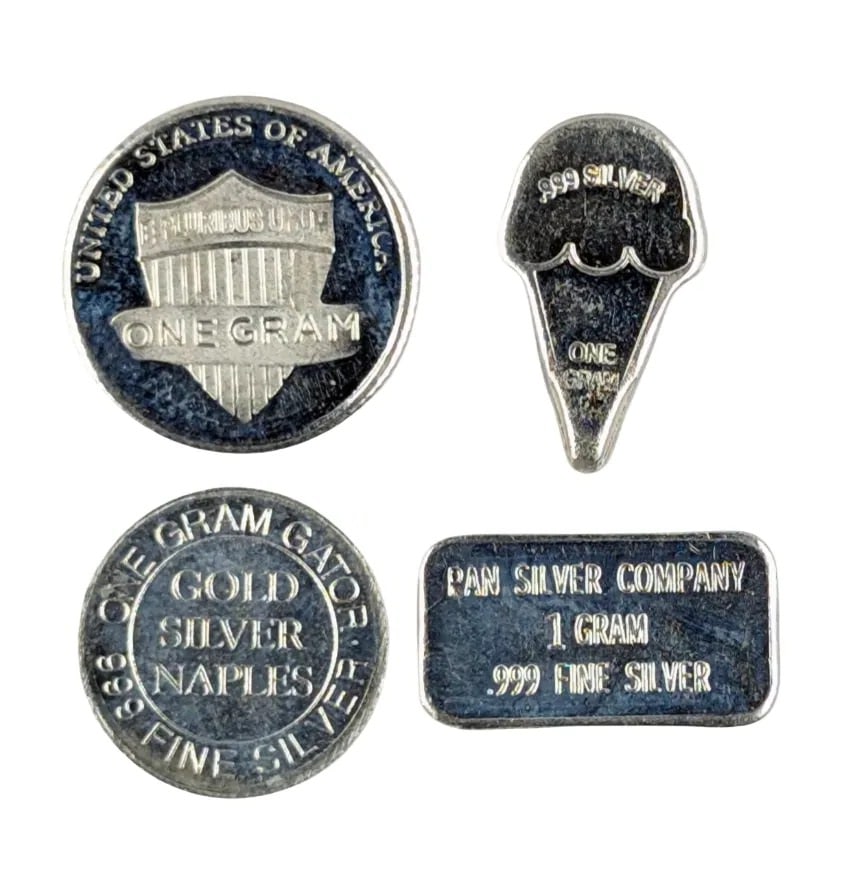 4 Grams .999 Fine Silver- Ice Cream, Flag, Lincoln, FL - 2