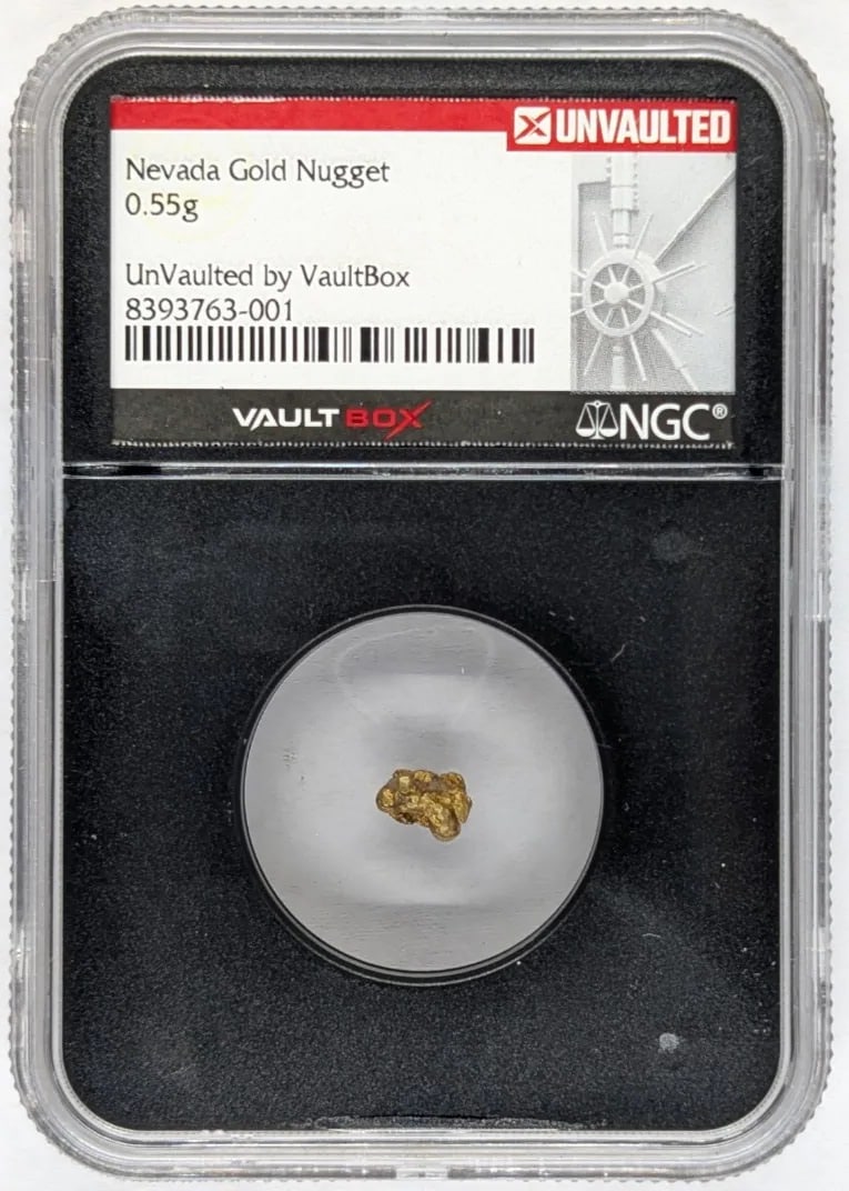 NGC Nevada Gold Nugget 0.55g: Unvaulted by VaultBox
