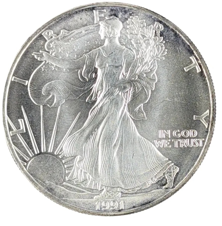 1991 1 oz. American Silver Eagle (1 of 2)