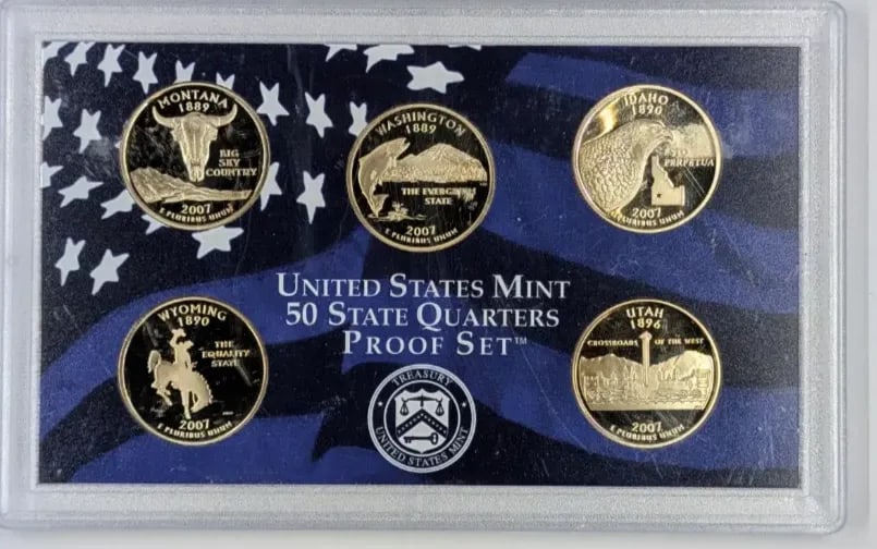 2007 US Mint 50 State Quarters Proof Set: No Box