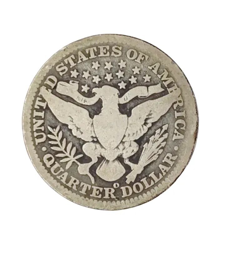 1906-O Silver Barber Quarter - 2