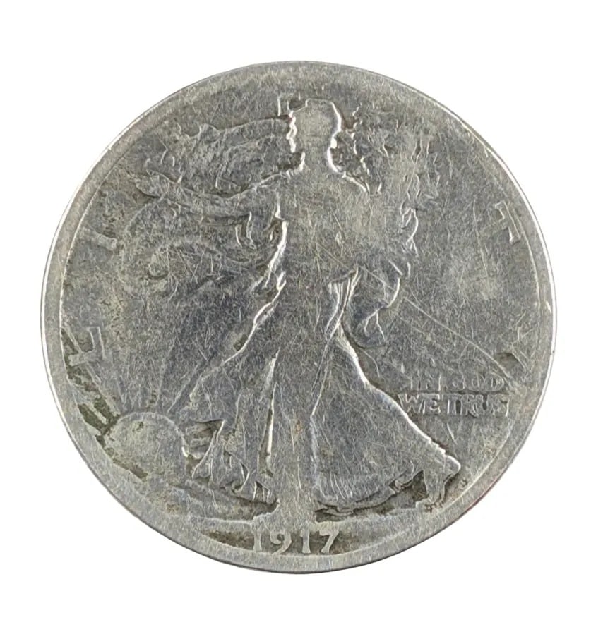 1917-D Silver Walking Liberty Half Dollar: _
