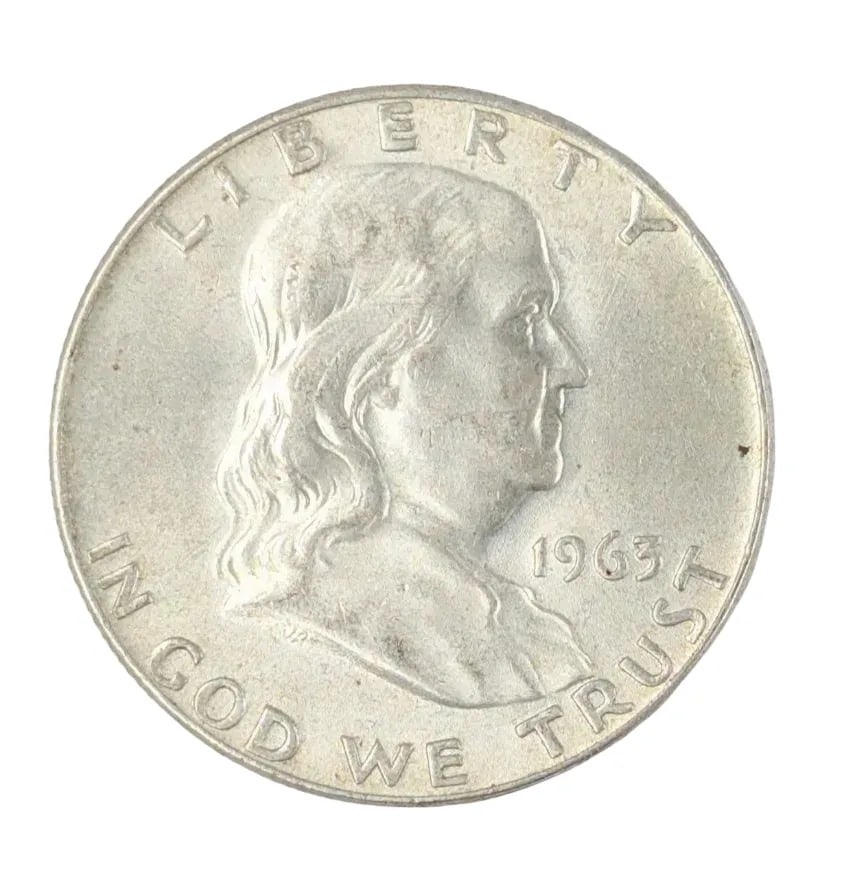 1963-D Silver Franklin Half Dollar (1 of 2)