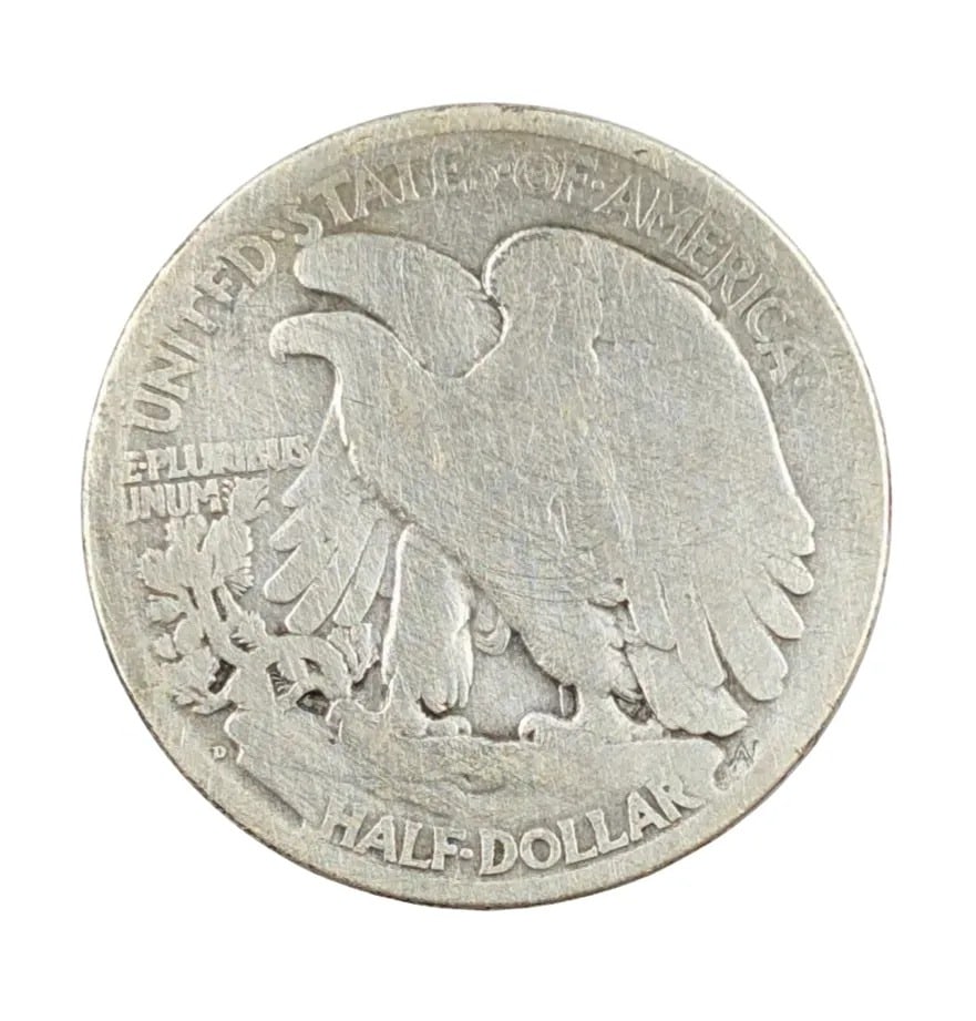 1918-D Silver Walking Liberty Half Dollar - 2