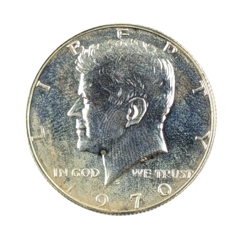 1970-S Proof Silver John F Kennedy Half Dollar (40%)- Toned: _
