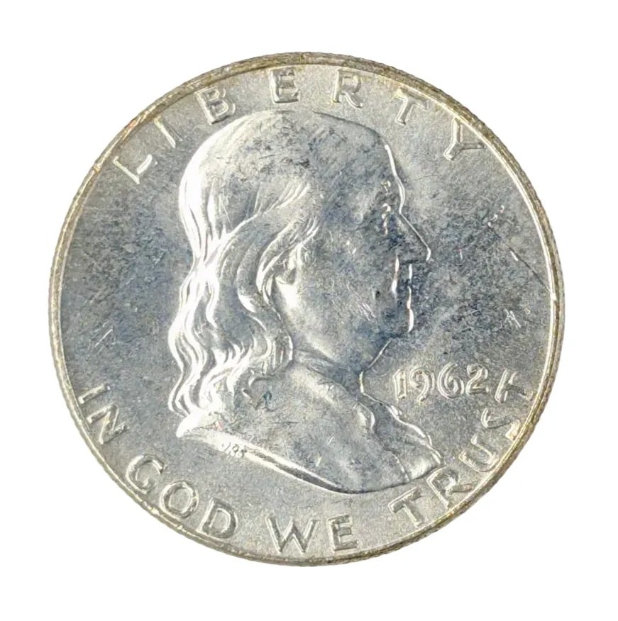 1962-D Uncirculated Silver Franklin Half Dollar: _
