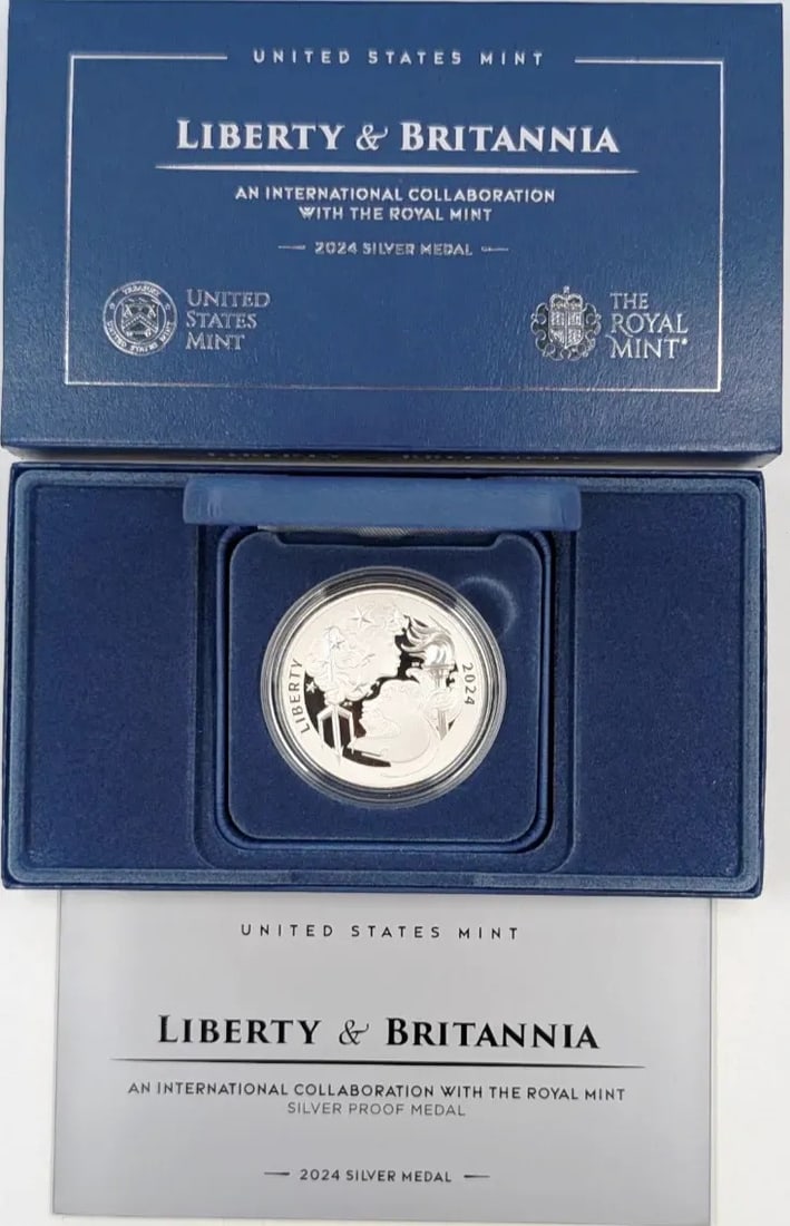2024 Liberty & Britannia Silver Medal w/ Box & Papers: _