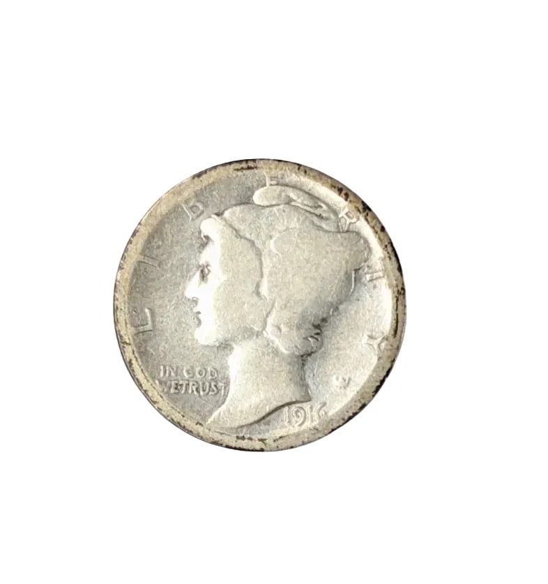 1916-S Silver Mercury Dime- First Year of Issue: _