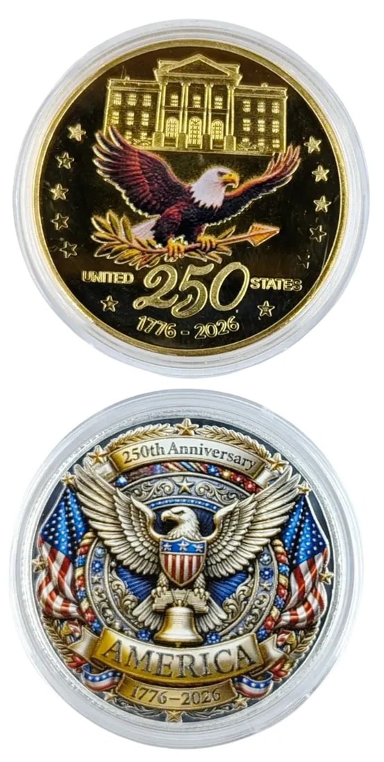 Lot of 2- 250th Anniversary of the United States Commemorative Coins - 2