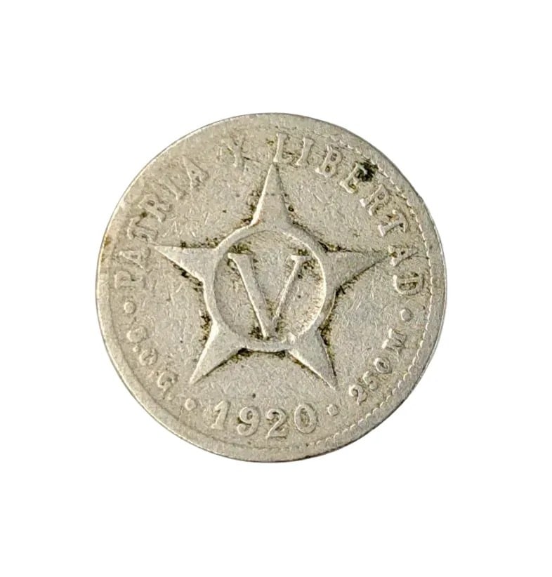 1920 Cuban 5 Centavos - 2