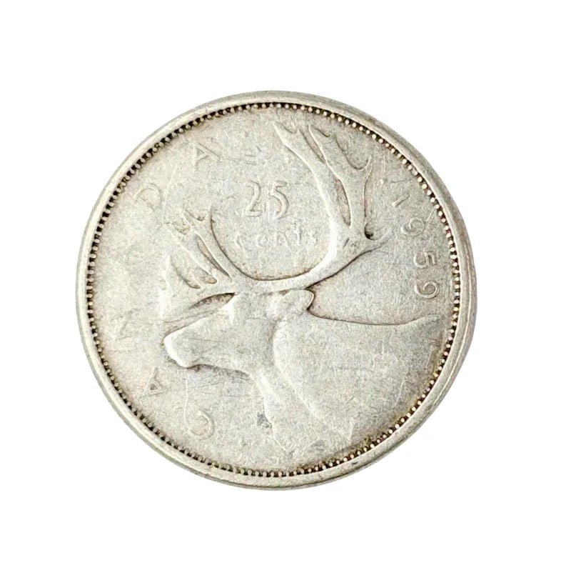 1959 Silver Canadian Quarter - 2