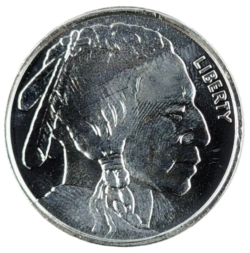 1 Ounce Fine .999 Silver Round-Buffalo: _