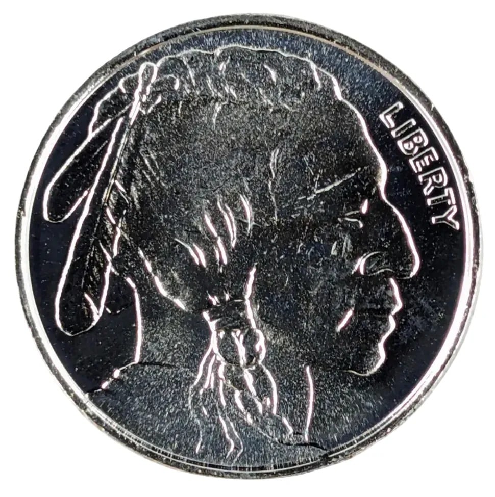 1 Ounce Fine .999 Silver Round-Buffalo: _