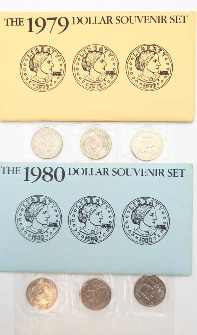 Lot of 2 Uncirculated Susan B. Anthony Sets- 1979, 1980 - 2