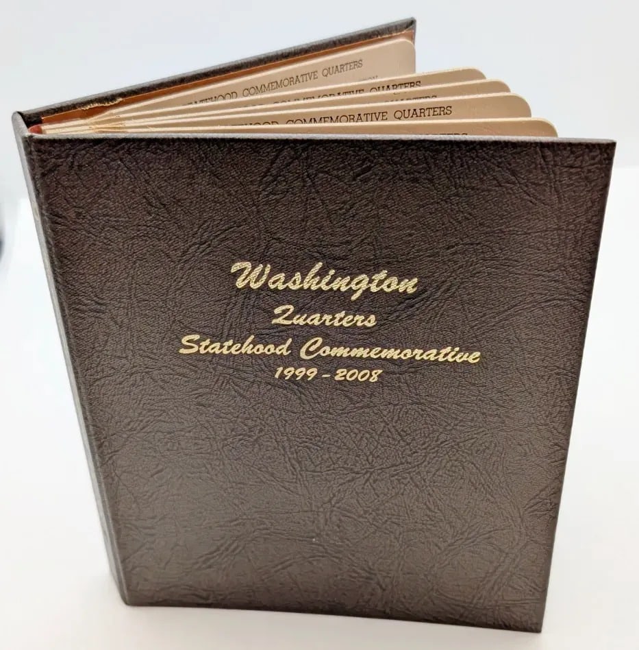 Dansco Washington Quarters Statehood Commemorative Coin Album: w/ 94 Coins Some Uncirculated