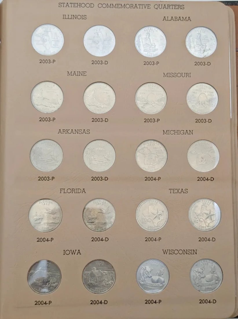 Dansco Washington Quarters Statehood Commemorative Coin Album - 4
