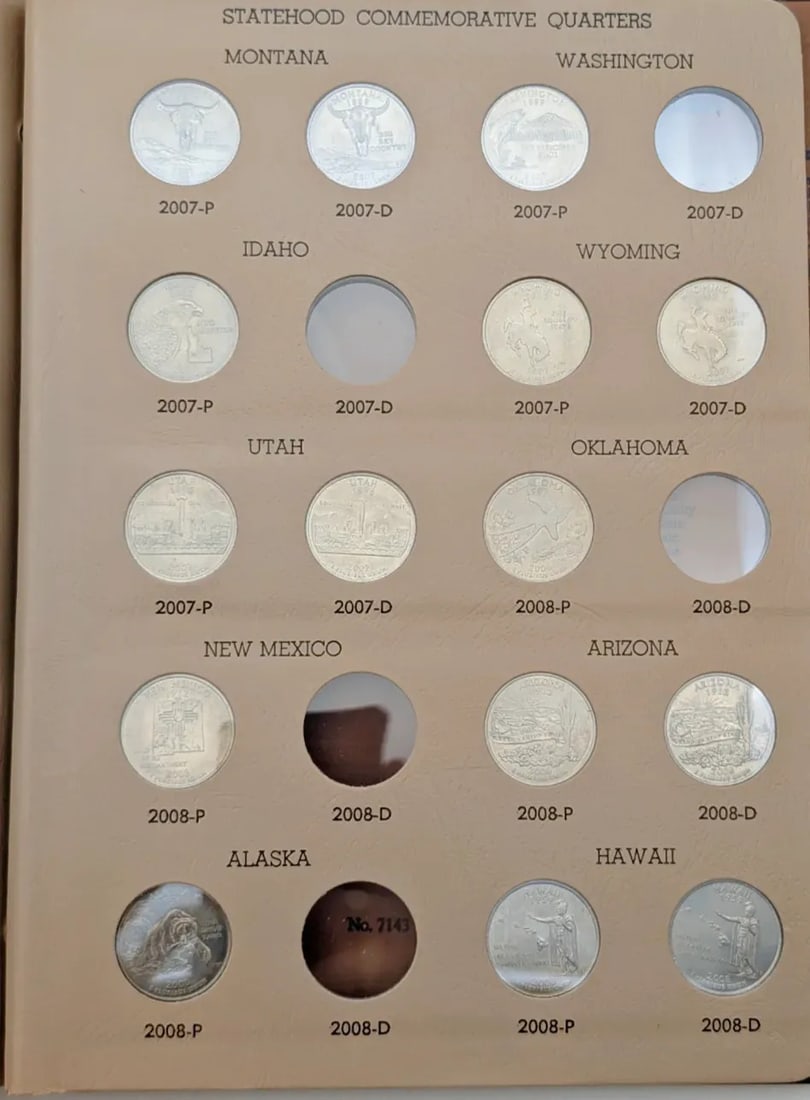 Dansco Washington Quarters Statehood Commemorative Coin Album - 6