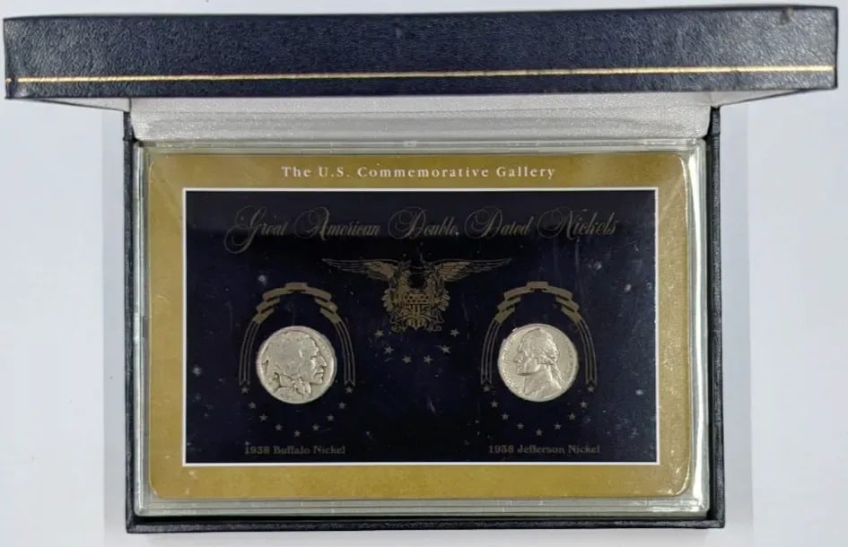 US Commemorative Gallery Great American Double Dated Nickel Set: _