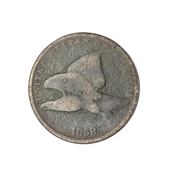 1858 Flying Cent: _
