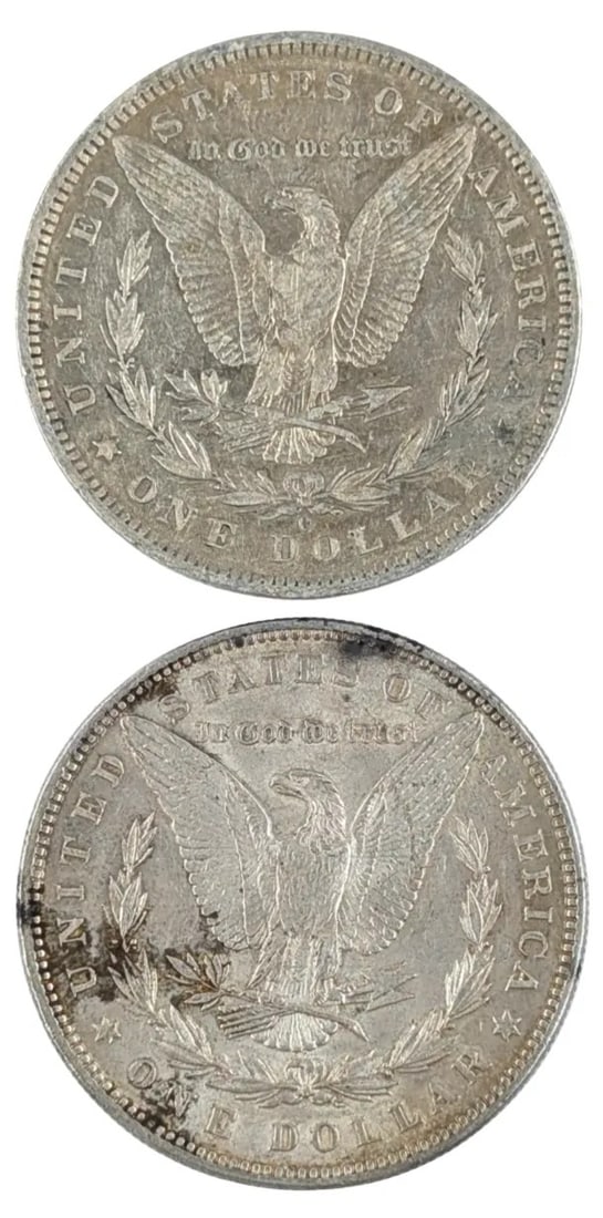 Lot of 2 Morgan Silver Dollars - 1883-O, 1886 - 2