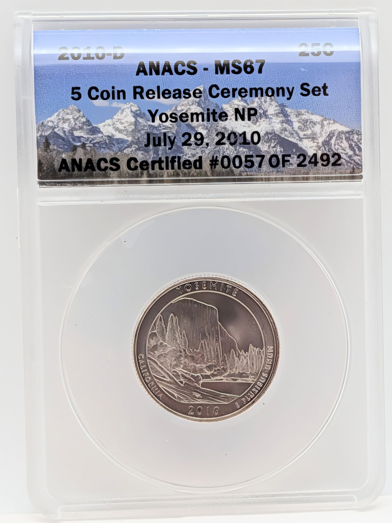 ANACS MS67 Yosemite Washington Quarter - 2