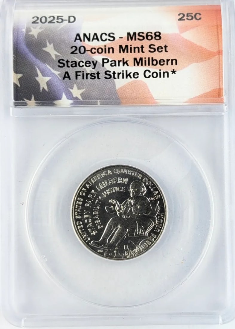 ANACS 2025 MS68 American Women Washington Quarter- Stacey Park Milbern: A First Strike Coin