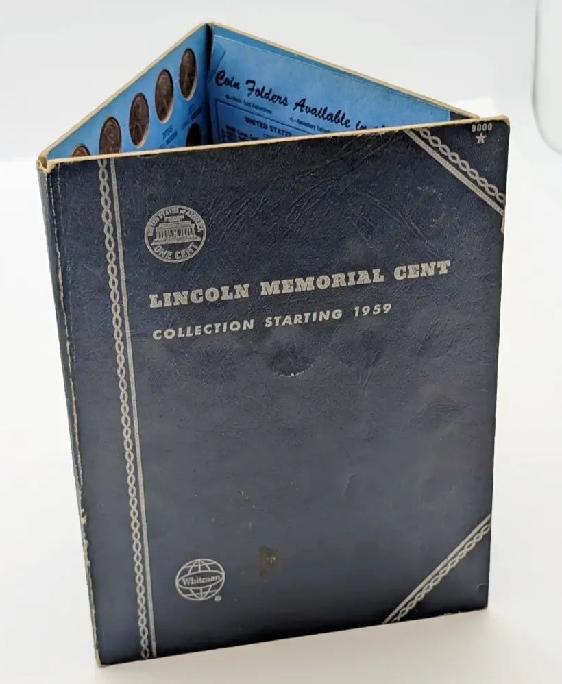 Whitman Lincoln Memorial Cent Coin Album: w/ 82 Coins