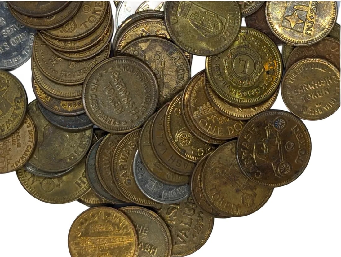 Large Lot of Vintage Gaming/Car Wash Tokens - 2