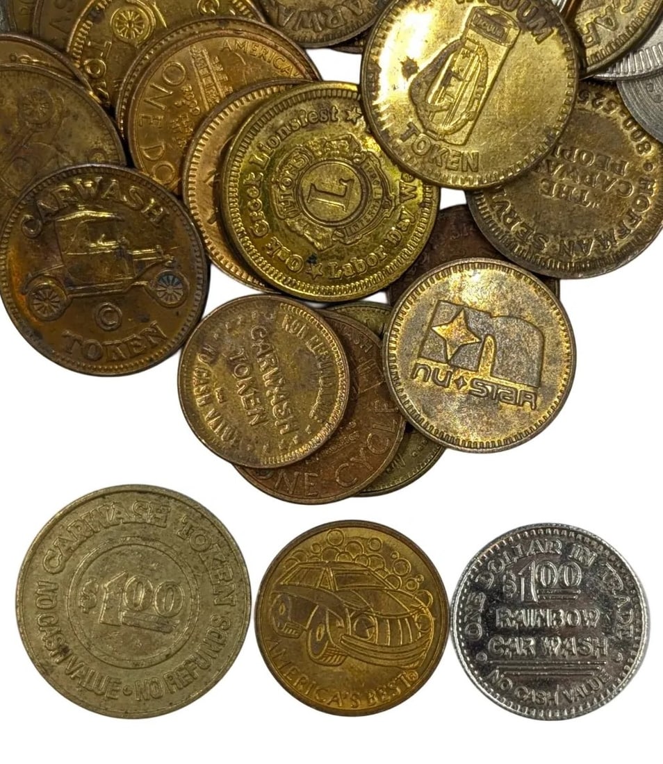 Large Lot of Vintage Gaming/Car Wash Tokens - 4