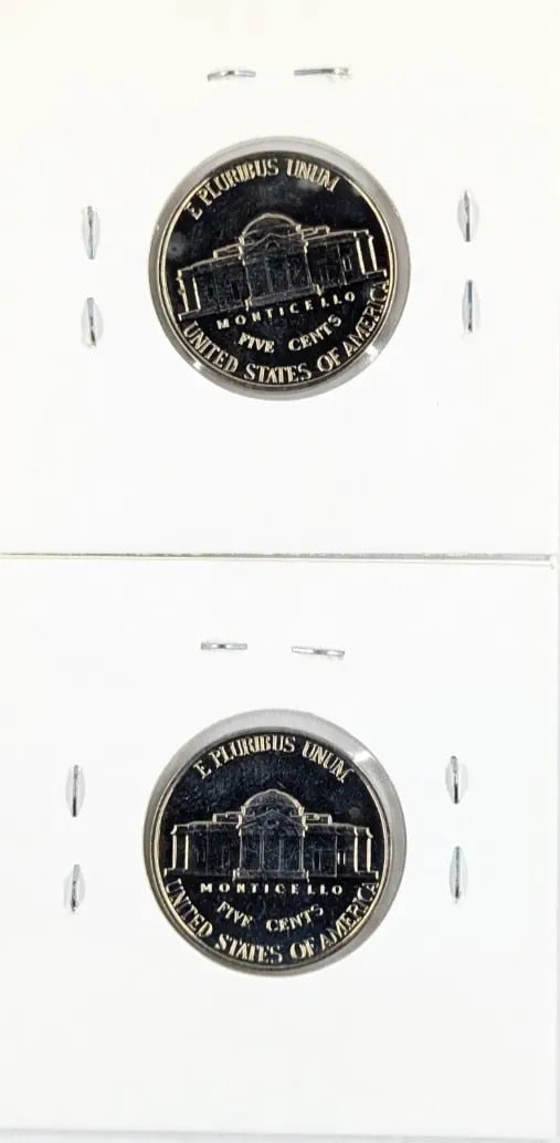 Lot of 2- Proof Jefferson Nickels- 1961, 1963 - 2