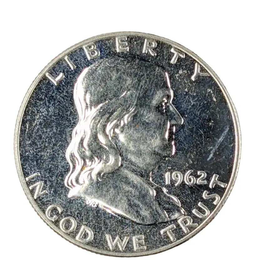 1962 Uncirculated Silver Franklin Half Dollar: _