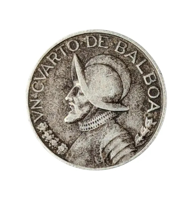 1934 Silver 1/4 Balboa Coin: 90% Silver