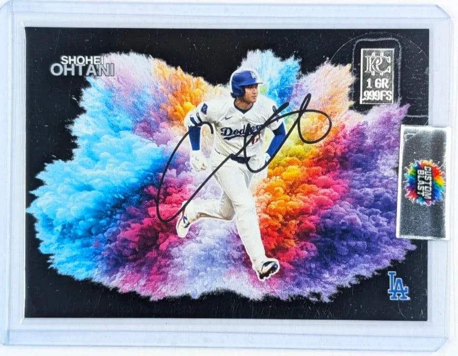 Shohei Otani Color Blast Trading Card w/ 1 Grain .999 Fine Silver: _