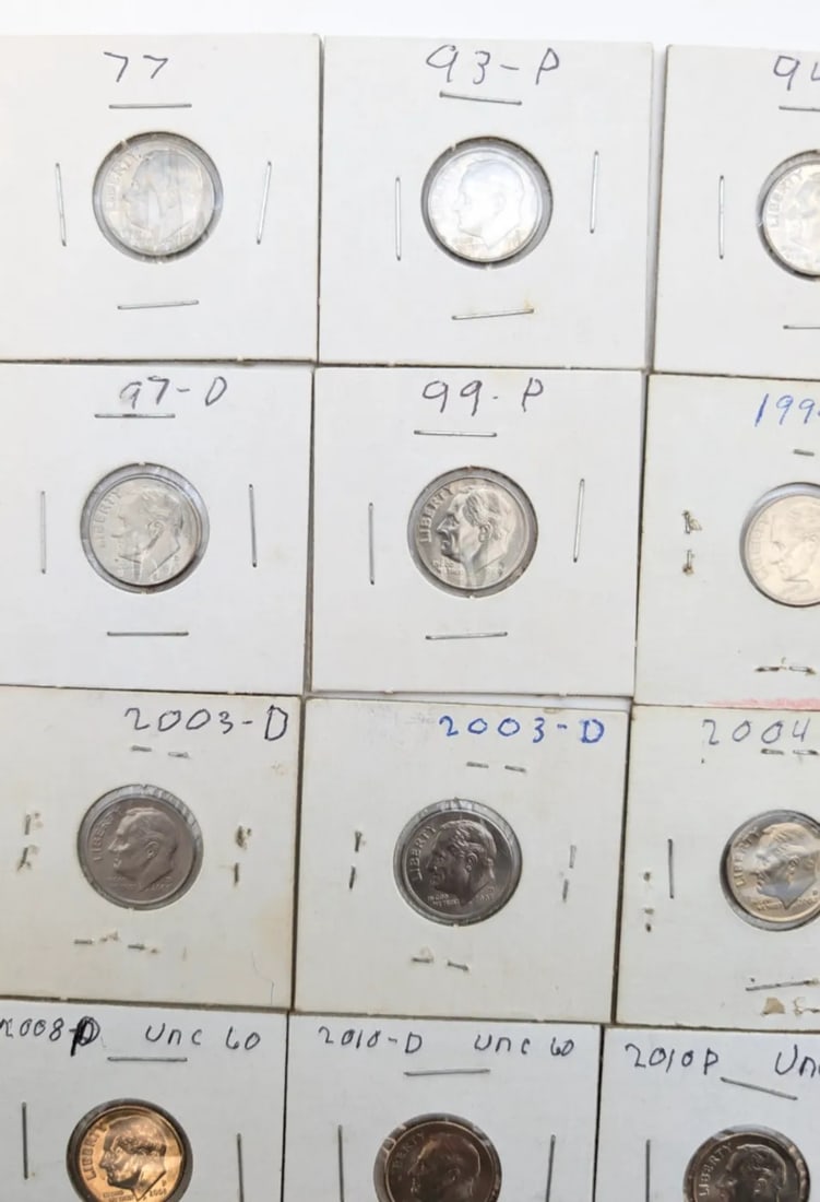 Lot of 23 Proof/Uncirculated Roosevelt Dimes- 1977-2012 - 2