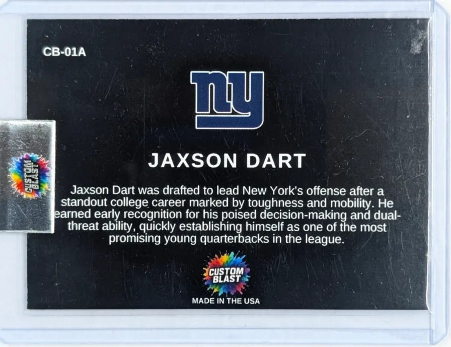 Jaxson Dart Color Blast Trading Card w/ 1 Grain .999 Fine Silver - 2