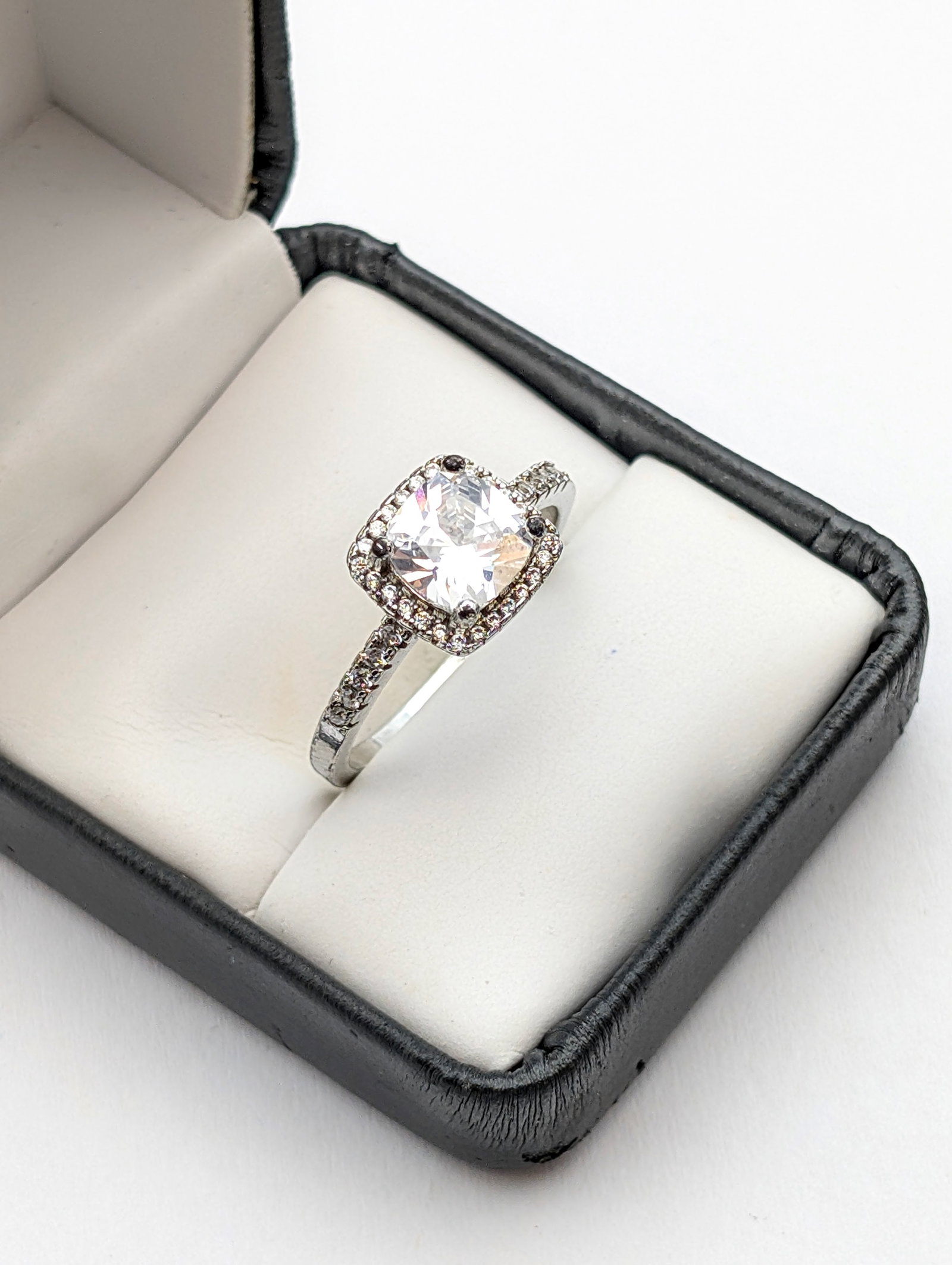 Classic Sterling Silver Halo Ring - 2